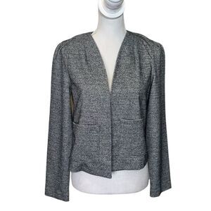 J.Crew NWT 365 Boucle Tweed Cropped Blazer Jacket Gray Women’s Size Small